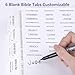 Bible Tabs, 72 Laminated Bible Tabs for Women and Men Study Bible, Easy to Read and Apply, Bible Index Tabs, Large Print Bible Book Tabs, Bible Study Supplies (White)
