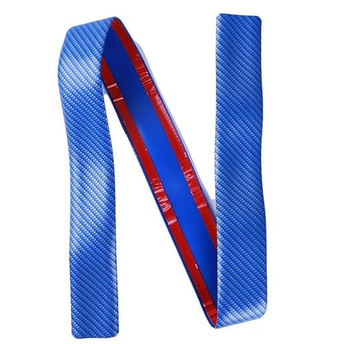 Becquet arrière en fibre de carbone 5D bleu 5cm pour finition automobile premium