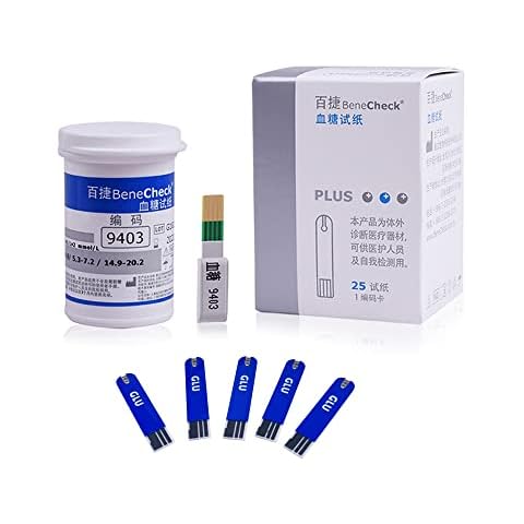 25 pcs/Box GLU Test Strips for BKM13-1 Multifunction Test Meter Cover