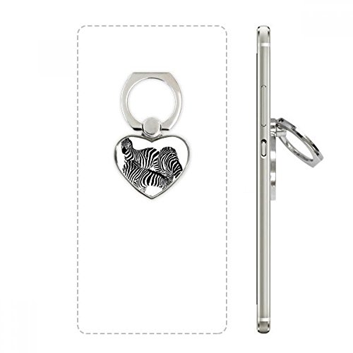 Soporte para teléfono de cebras y anillo celular universal con diseño de corazón DIYthinker 1