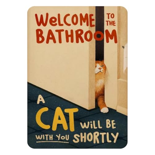 Image of Zesta Bathroom Decor Items Washroom Decor Tin Sign | Aesthetic Posters Wall Poster for Bedroom | Magnetic Cafe Decoration Items /Restaurant Decorations Items | Quirky Home Decor Bar Accent (Bathroom)
