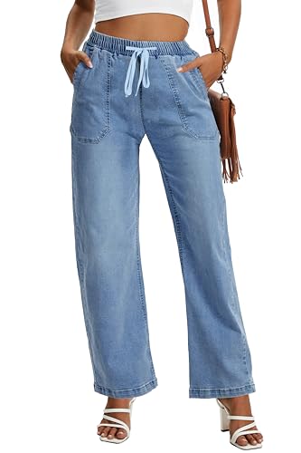 Jean large extensible taille haute HVEPUO fini les pantalons serrés