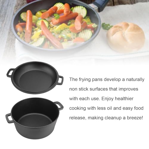 VELATEMOR Gusseisen-Pfannenset, Robustes, Professionelles Bratpfannen-Kochgeschirrset, 10-Zoll-Pfanne mit Zwei Haltegriffen für die Küche zu Hause Im Restaurant 5 VELATEMOR Gusseisen-Pfannenset, Robustes, Professionelles Bratpfannen-Kochgeschirrset, 10-Zoll-Pfanne mit Zwei Haltegriffen für die Küche zu Hause Im Restaurant