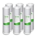 SimPure Whole House Water Filter Cartridges 5 Micron 20" x 4.5" CTO Activated Carbon Block, For DB20P, FC25B, CTO20BB, WHB20, 6 Pack