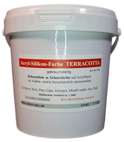 Terracotta - Betonfarbe Acryl Silikon 1 Liter