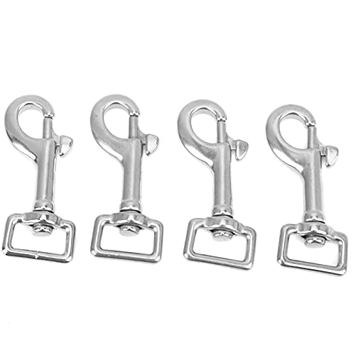 Buckle, Snap Hook E Stainless Steel Square Ring for Pet Leashes for Wallet Backpack (L59mm)