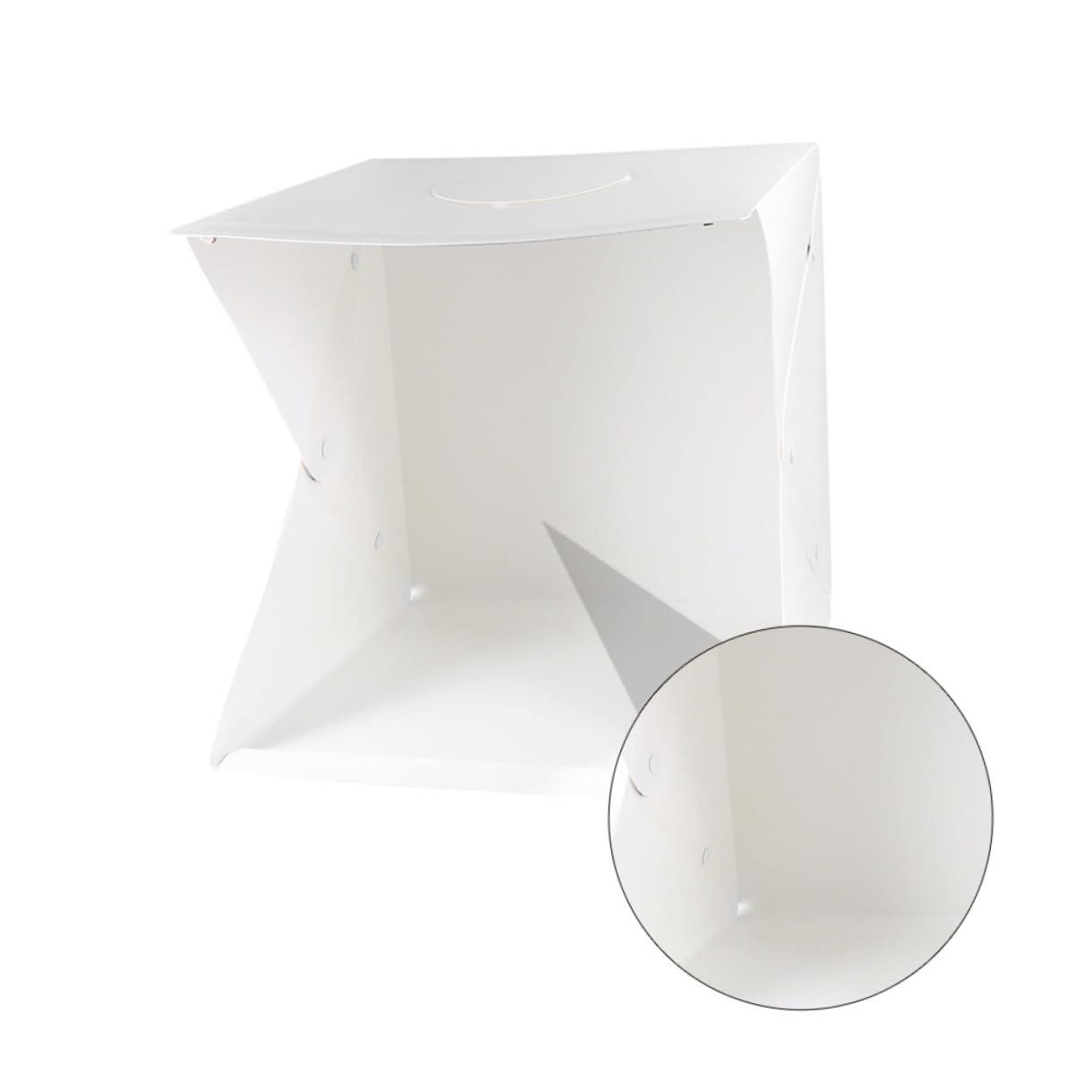 TEHAUX Mini Boîte Photo Portable Fond Photographique Blanc en PVC et Polyester Tente de Photo Pliable 40cm Lumière LED Intégrée pour Gadgets et Chaussures