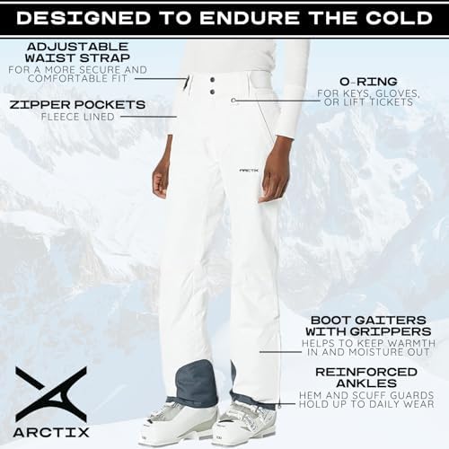 Arctix Women's Insulated Snow Pants, White, Medium (8-10) Regular — view 3
