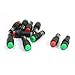 uxcell AC220V Panel Mounted Indicator Pilot Signal Lamp 10Pcs Red Green Light