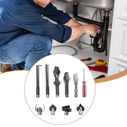 Tarière et têtes de déboucheur pour perceuse à installation facile - 5