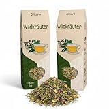 Wildkräuter Tee lose 2er Set 2x70 g – Kräutertee Mischung naturbelassen ohne Aromatisierung – loser Tee mit Apfelstücken, Pfefferminze, Zitronenverbene und Blüten – blumig lieblich