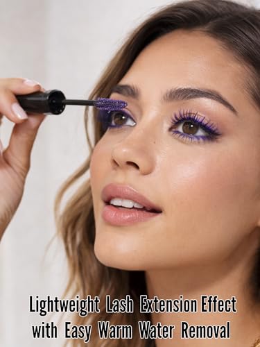 Image of Mynena Purple Lash Tubing Mascara | Smudge-Proof Flake-Free Long Lasting Lightweight Eyelash Extension Effect | Lengthening Defining Curling Buildable Formula Eye Makeup