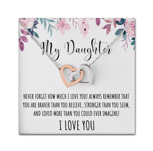 Daughter Gifts from Dad/Mom/Parents - Daughter Necklace Birthday Gifts For Teen Girls Christmas Graduation Prom Jewelry