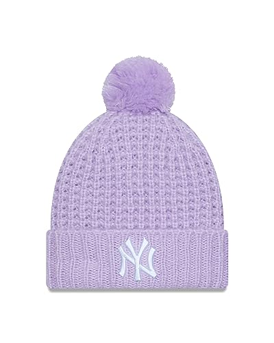 New Era New York Yankees Purple MLB Cosy Pom Women Beanie - One-Size