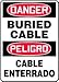DANGER BURIED CABLE (BILINGUAL SPANISH)