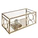 Steve Silver Olympia Glass Top Coffee Table in Gold Chrome