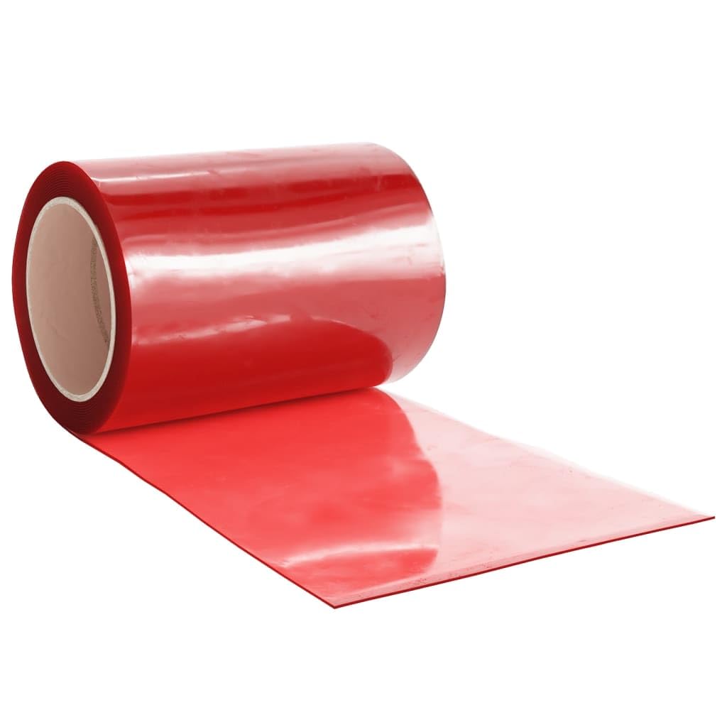 PVC Türvorhang Rot 10 m Länge Streifenvorhang 300x2,6 mm