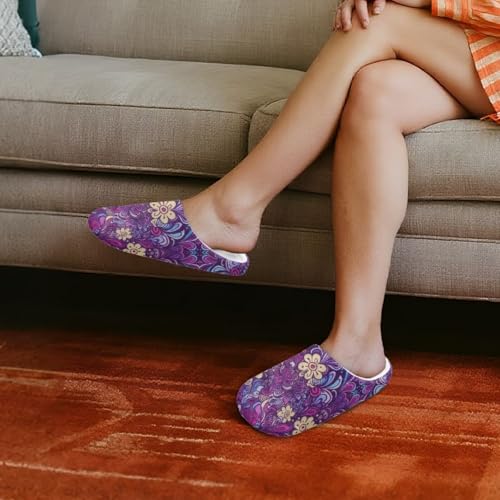 Women's Cotton Slippers Soft Comfy Slip On Non-Slip Cozy House Bedroom Shoes Indoor Ladies Slippers2