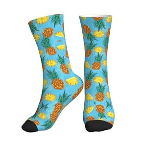 Calcetines Para Hombres Y Mujeres Piña Fresca Clásicos Suaves Calcetines La Bici, Para Entrenamiento, Baloncesto, Deporte, 40cm