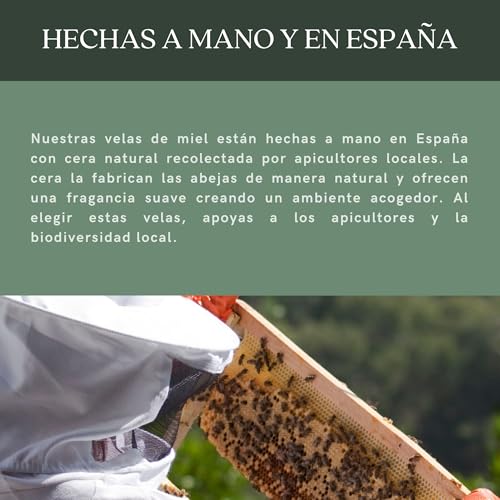 Miniatura 8 de Lamare 4 Velas De Miel De Abeja Natural 100 Cera De Abeja Hechas A Mano Sin Parafina - Ritual Mágico Buena Suerte 11 22 - Velas Decorativas - Perfectas Para Regalo 15 Cm X 4,5 Cm