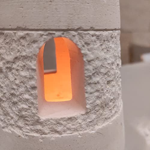 Large Lighthouse Stone Candle Holder & Led Lantern 2 In 1 Handmade In Italy - Incl Gift Box, Candle & Blank Message Card - Modern Home Decor Table Porch Centerpiece Sea Themed #TOP4