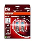 OSRAM NIGHT BREAKER LASER H3, +150% more brightness, halogen headlight lamp, 64151NL-2HB, 12V, Hanging folding box (2 lamps)