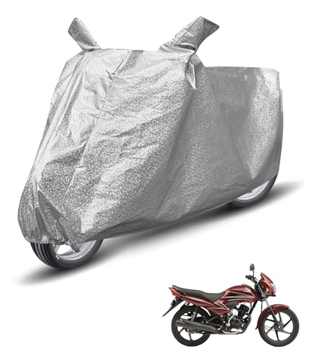 Image of Auto Hub Waterproof Bike Cover Compatible with Dream Yuga Dustproof, UV Protection Two Wheeler Bike Dream Yuga Cover - Metallic Silver