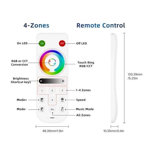 Controlador LED SP63 para ambientes de salón con control remoto táctil 3