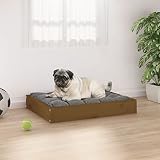 vidaXL Hundebett Honigbraun 61,5x49x9cm Massivholz Kiefer Hundekorb Hundesofa