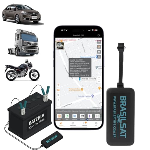 Rastreador Veicular Brasilsat GPS com Aplicativo em Tempo Real