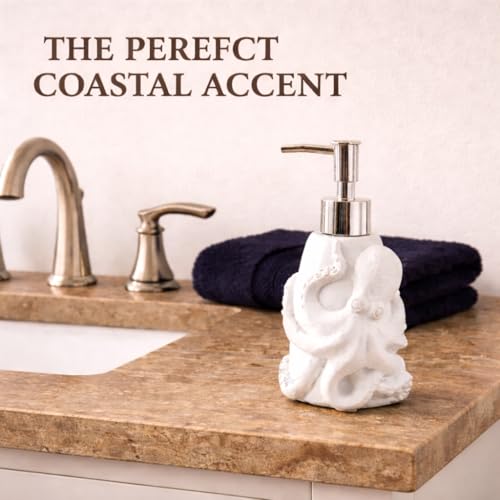 The Bridge Collection Octopus Soap Dispenser - White Hand Soap Bottle by The Bridge Collection - Used condition - Image 2