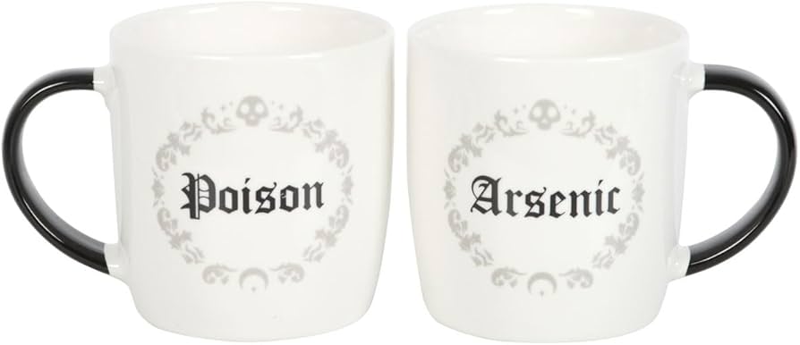 Amazon.com: Gothic Couple Mugs - Dark Humor Mug Set for Something Different  Poison Arsenic Vibes - Unique Dark Matter Goth Coffee Cups - Perfect Gothic  Gift Set : Home & Kitchen