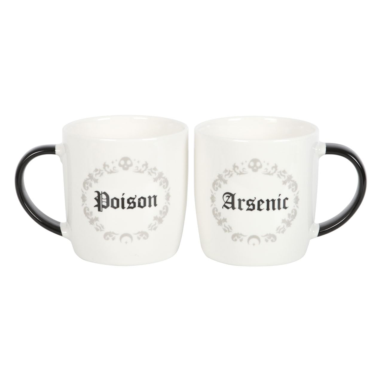 Gothic Couple Mugs - Dark Humor Mug Set for Something Different Poison Arsenic Vibes - Unique Dark Matter Goth Coffee Cups - Perfect Gothic Gift Set