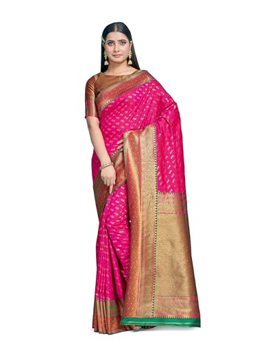 MIMOSA Woven Design Kanjivaram Style Art Silk Saree With Blouse Piece : Sa00001388Rnfree, Pink
