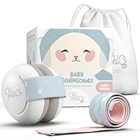 Oli-Melo® Gehörschutz Baby - Baby Kopfhörer Lärmschutz bis zu 34 dB - CE-zertifiziert in Deutschland - Rutschfeste Verstellbare Stirnbänder - Ohrenschützer Baby, Kleinkind Kinder bis zu 36 Monaten