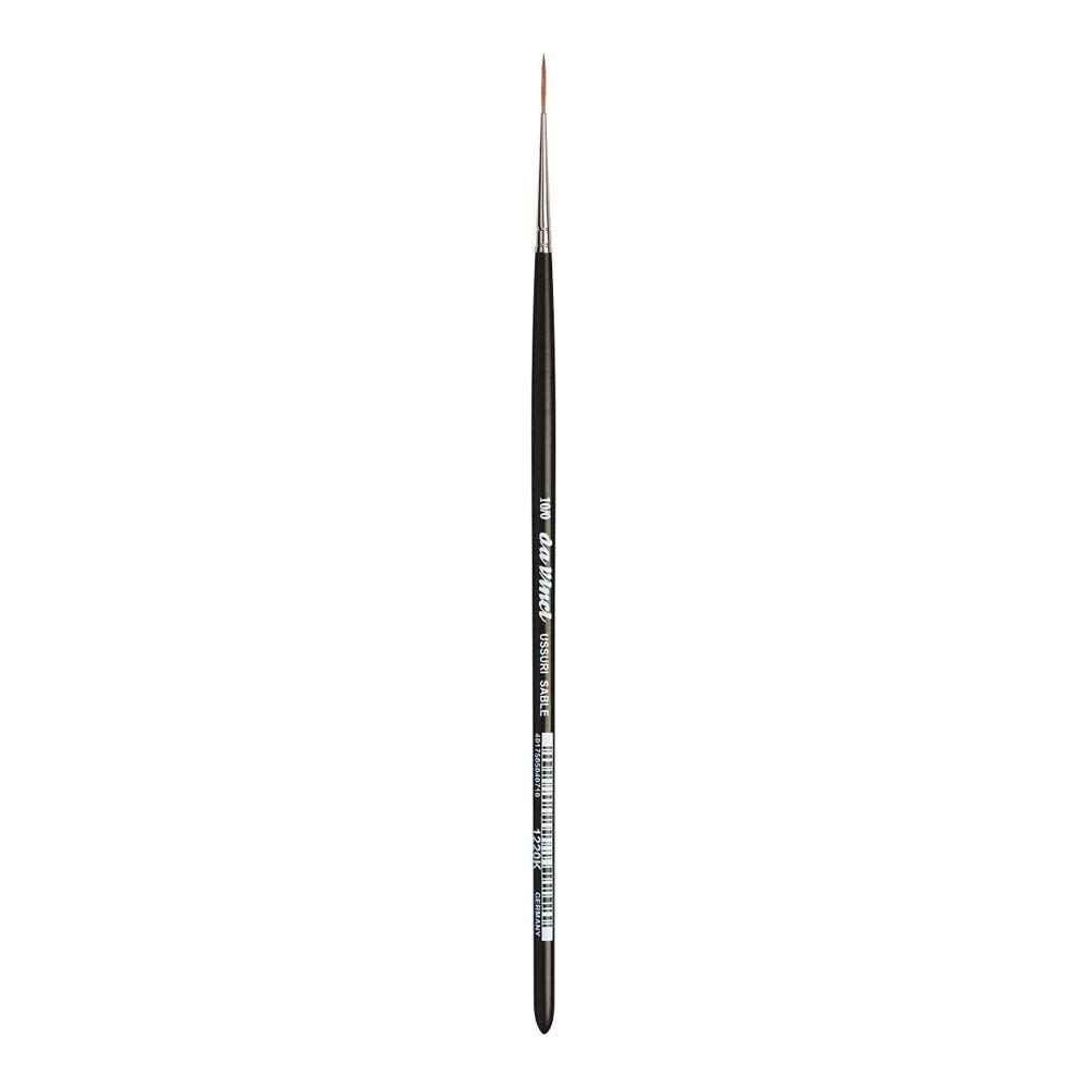 da Vinci Watercolor Series 1220K Liner/Rigger Paint Brush, Round Russian Red Sable, Size 10/0