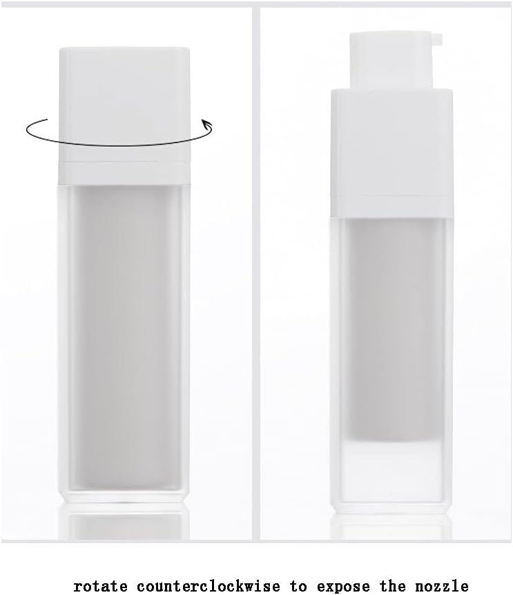 2 Pcs 30ml Refillable Airless Pump Bottle,Rotating Travel Lotion Pump Bottle Container Empty Cosmetic Dispenser for Liquid foundation,Lotion,Essential oil,Shampoo : Beauty & Personal Care