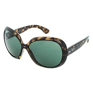 Ray-Ban Lunettes de Soleil JACKIE OHH II RB 4098 TRANSPARENT TORTOISE/GREY GREEN 60/14/135 femme