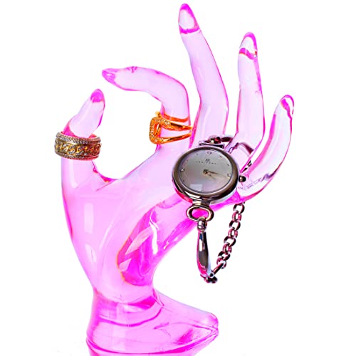 HOMEGOAL Ring Holder, Pink Room Decor, Hand Jewelry Display Holder,...
