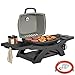 Outsunny Gasgrill 3,3 KW Tragbarer Tischgrill mit 1 Brenner klappbar Seitentischen Gusseisen Grillroste herausnehmbar Fettauffangschale Thermometer Haken, Tischgasgrill BBQ Grill für Garten Balkon