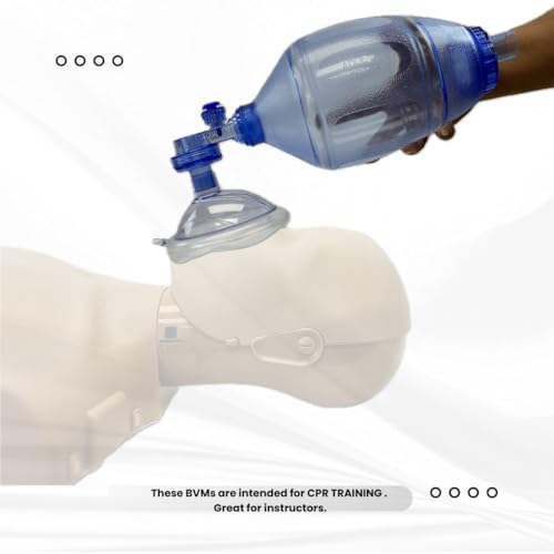 MCR Medical CPR Training Bag Valve Mask (BVM) Adult/Child in Mesh Bag, BVM-3081-001