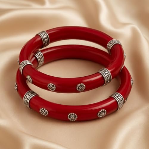 Image of Parasmoni Stylish Silver Bangles (24)