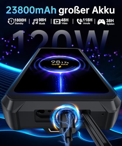 8849 Tank 3 Pro Outdoor Smartphone 5G, 23800mAh Android 14 Outdoor Handy mit Projektor, 36GB RAM+512GB ROM, 6,79" Wasserdicht Dual SIM Rugged Smartphone Ohne Vertrag, 2TBGB Erweiterbar/OTG/GPS – Bild 3