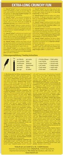 Vitakraft Kräcker Mix, Vogelsnack, Knabberstangen, mit Ei und Grassamen, mit Aprikose und Feige, mit Honig und Sesam, zur Schnabelpflege, ohne Zusatz von Zucker (10x 80g)