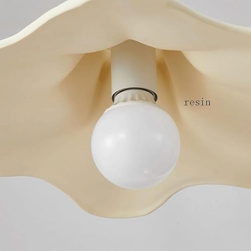 Vintage Resin Lampshade Pendant Light with E26/E27 Base Lamp 16.5in Dining Room Decoration Hanging [4]