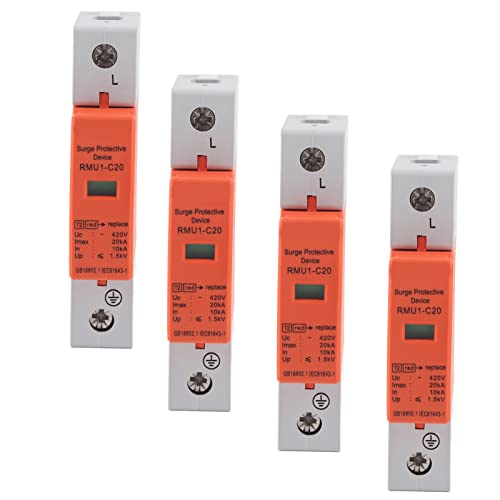 Protector contra sobretensiones 1P AC 420 V pararrayos Imax 40 KA con riel DIN 7