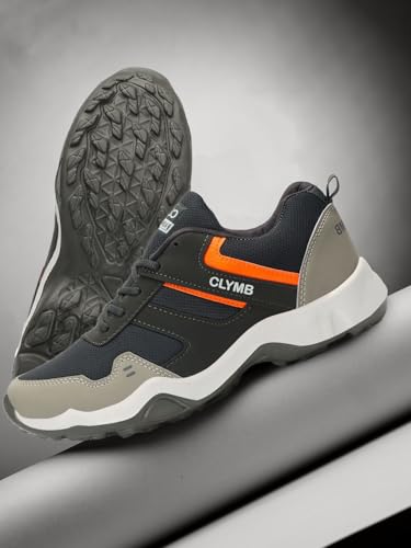 Image of CLYMB ES21 Sports Shoe with Synthetic Upper Lightweight Comfortable Mid Top Running Shoes for Men's & Boy's