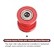 sourcing map Kettenrolle Riemen Scheibe Spanner 10mm Nylon Rille Schieberegler für Mini Motorrad Dirt Fahrrad Atv Go-Kart Schiebetür Bewässerung Ausrüstung Rot