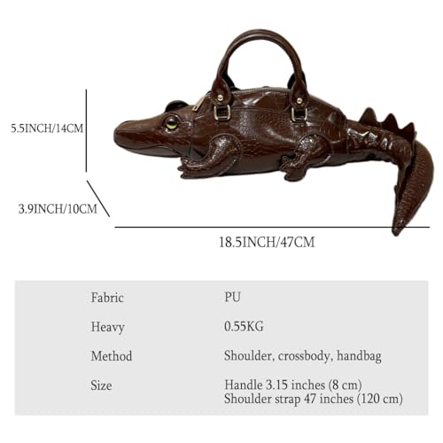 Crocodile Bag for Women Fashion PU Crossbody Bags Creative Crocodiles Shaped Shoulder Bags Animal Novelty Handbags3