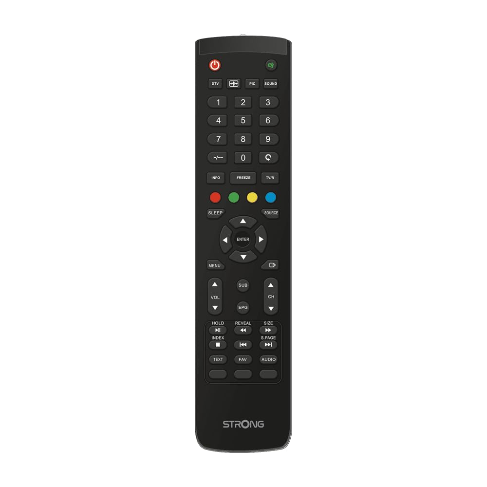 STRONG SRT 24HC3023 24 Zoll Fernseher, auch für Wohnmobile, DVB-T2 HD, Triple-Tuner zusätzlich 12 Volt Anschluss (HD, HDMI, SCART, USB, EPG, CI+, DVB-T Antenne), schwarz